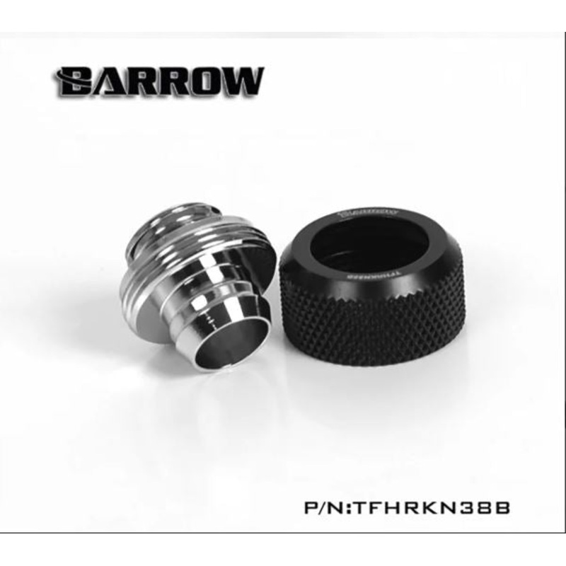 Barrow Choice Multicolor G1/4 Compression Fitting (ID3/8-OD1/2 ) Soft Tubing-Black