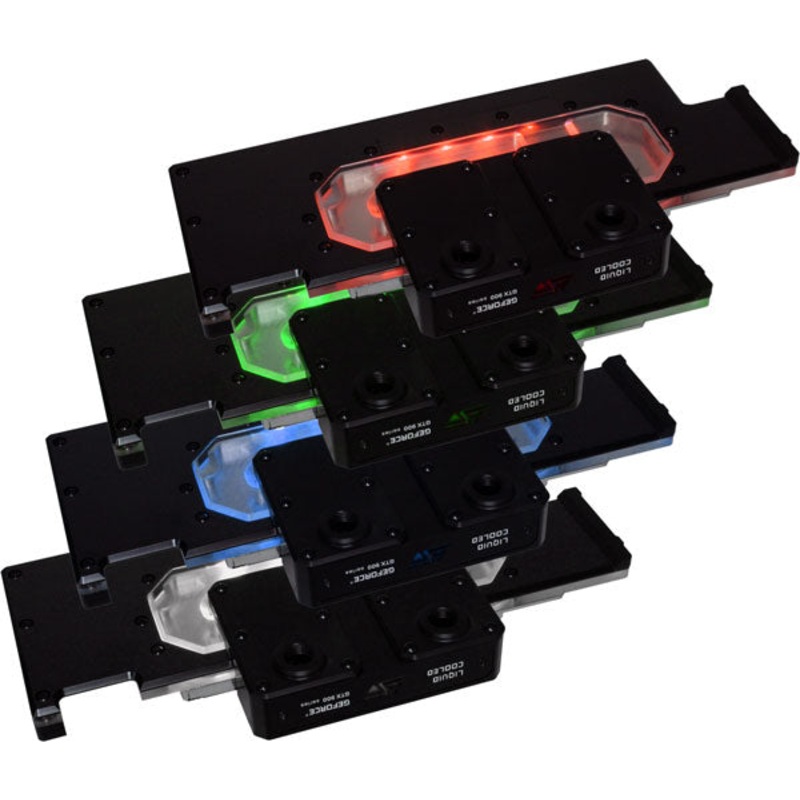 KOMODO-NV-GTX9 Full-Cover Water Block for GTX 980 – LED Luxury Edition