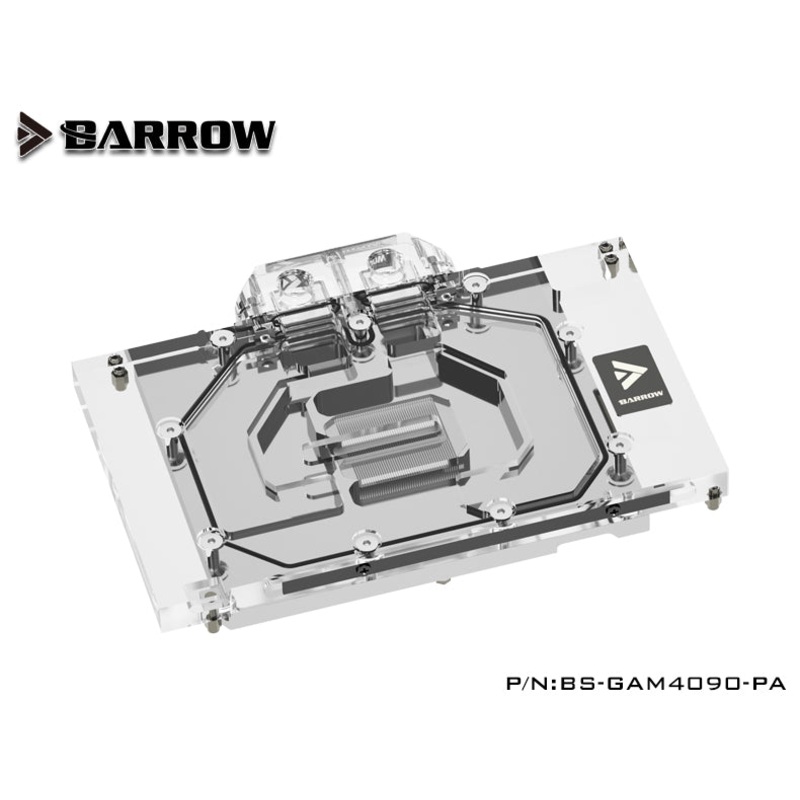 BARROW Water Block use for NVIDIA GeForce RTX 4090 AIC Reference Edition GPU Card Copper Cooling Radiator RGB AURA – WHITE