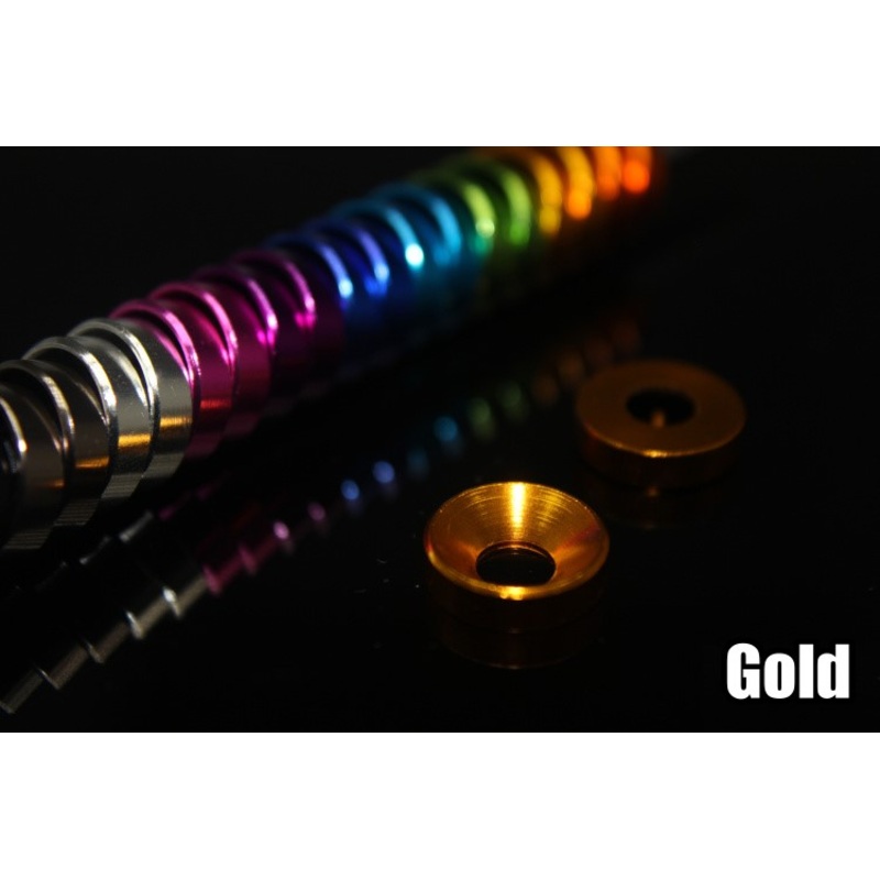 Premium Glossy Aluminum Alloy Countersunk Washer – Gold