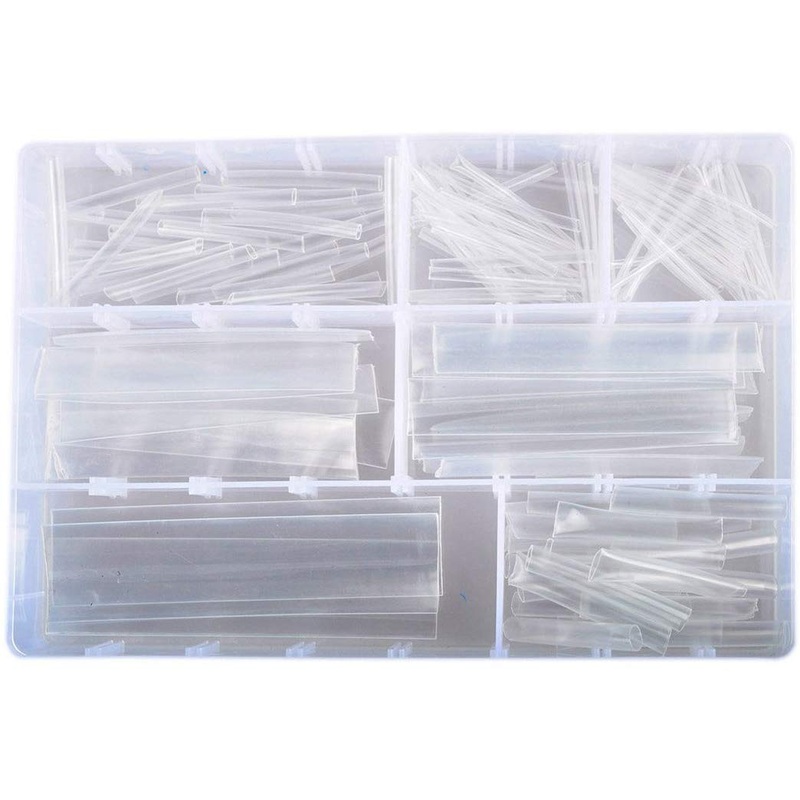 Heat Shrink Tubing Kit – 124PCs Clear (8mm-15mm)