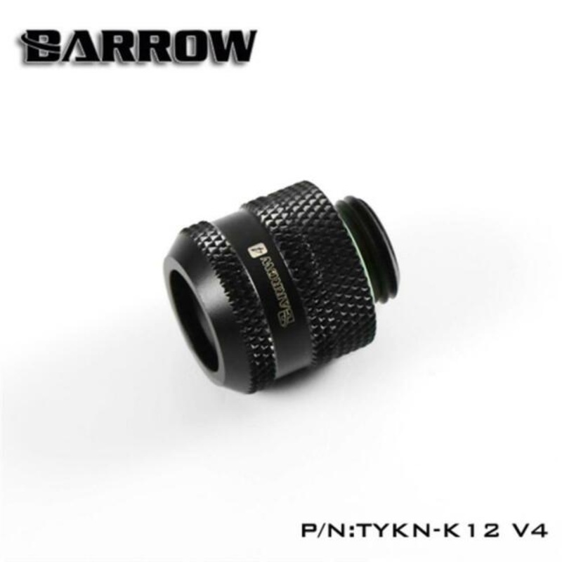Barrow Compression Fitting – 12mm OD Rigid Tubing – Matte Black