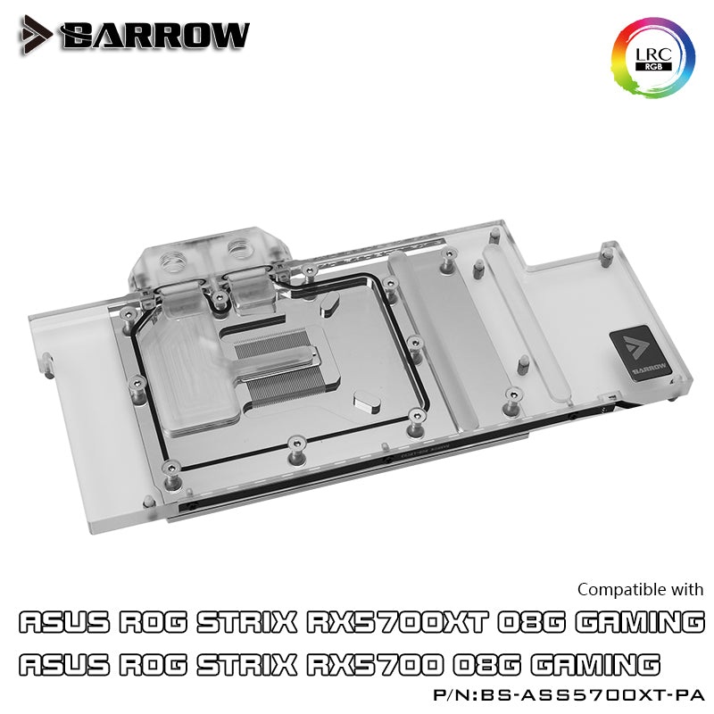 Barrow Full Coverage Water Cooling Block for ASUS STRIX 5700XT Aurora Graphics Card