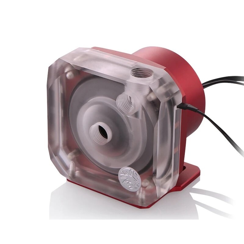 Bykski PMS5 Liquid Cooling 12V Pump – PWM Enabled Version 2 – Red Mount