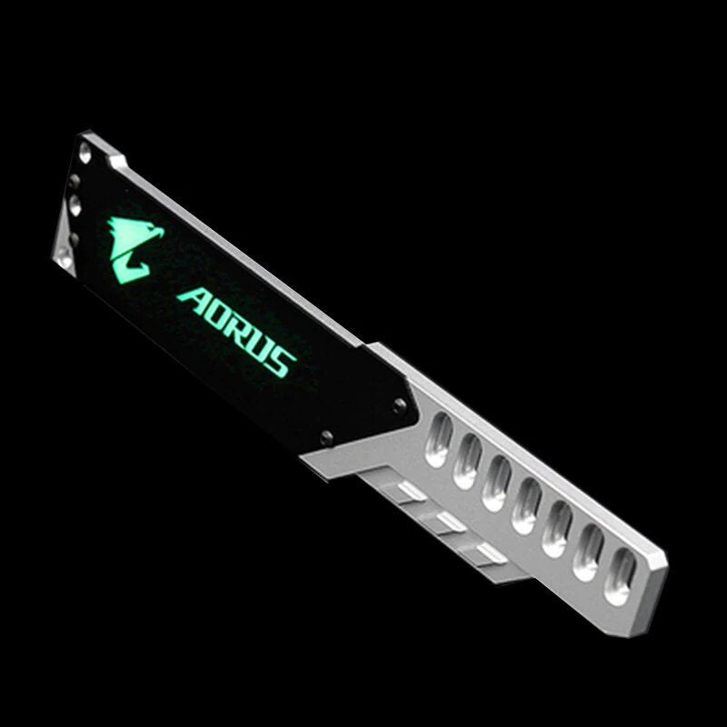Custom Video Card Brace – Full Aluminum A-RGB, AURA SYNC, Symphony For VGA Holder – AORUS