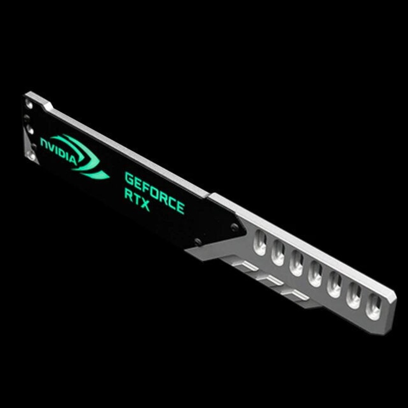 Custom Video Card Brace – Full Aluminum A-RGB, AURA SYNC, Symphony For VGA Holder – Nvidia