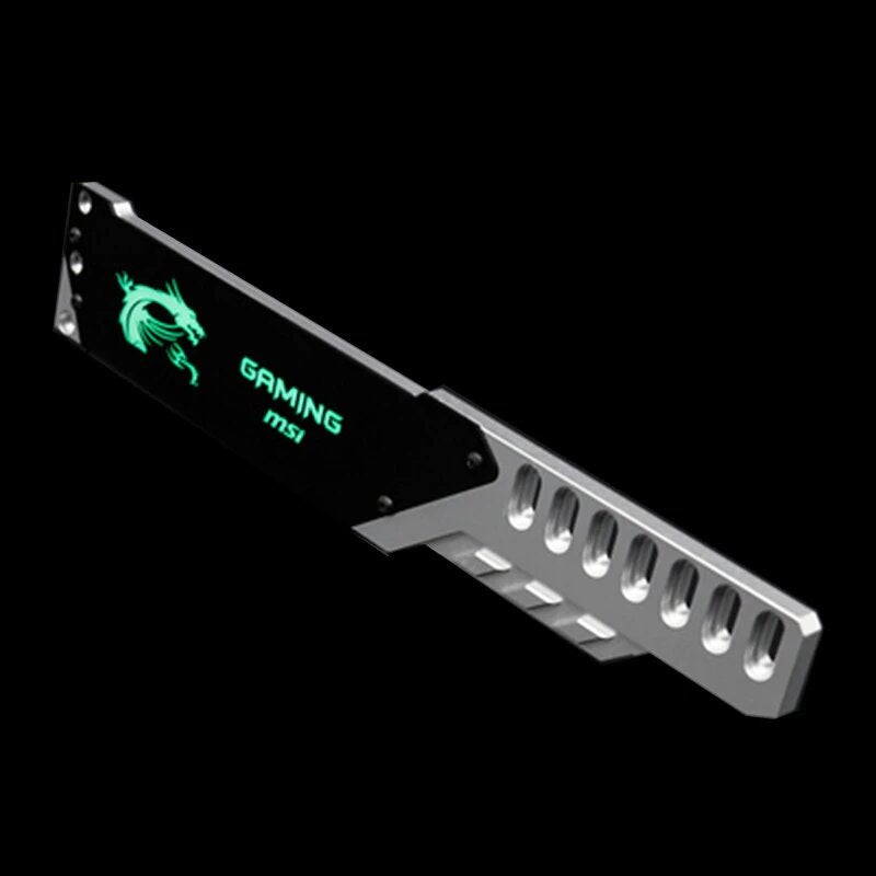 Custom Video Card Brace – Full Aluminum A-RGB, AURA SYNC, Symphony For VGA Holder – RMSI