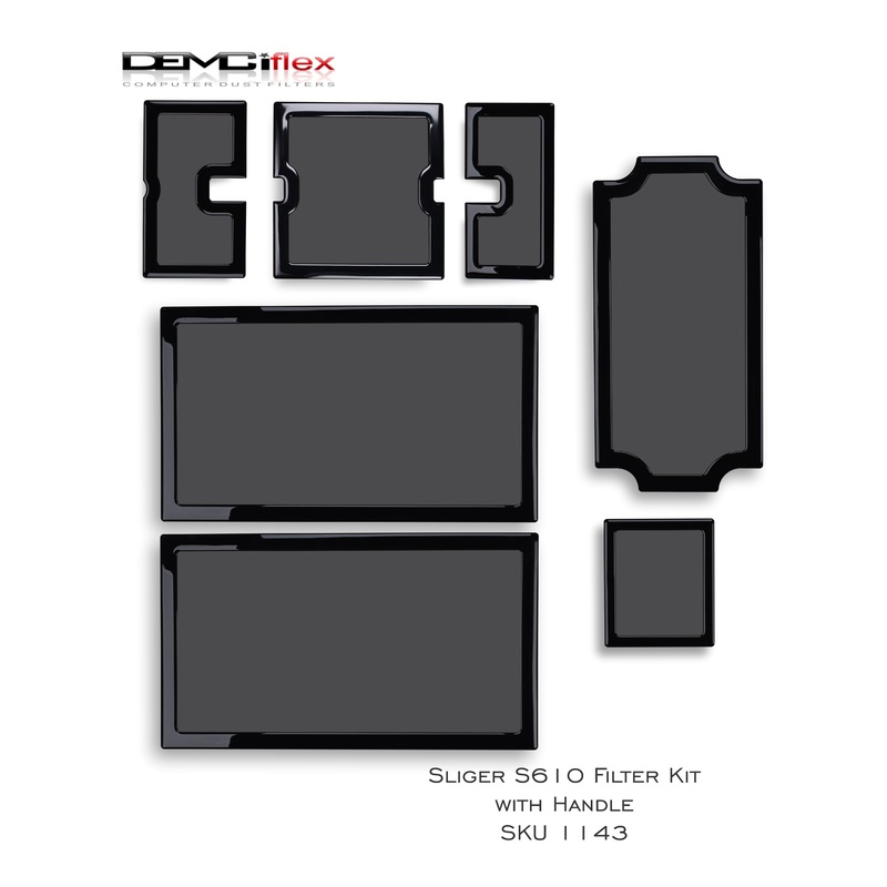 DEMCiflex Magnetic Fan Dust Filter – Sliger S610  Filter Kit  ( With Handle)