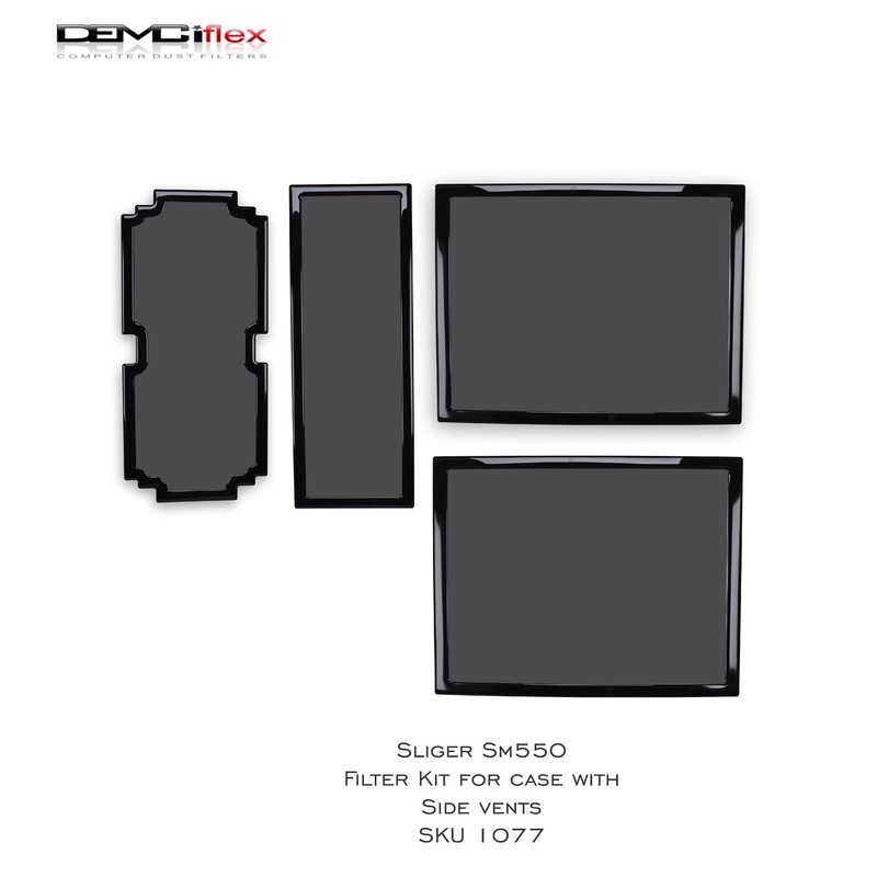 DEMCiflex Magnetic Fan Dust Filter – Sliger SM550 Filter Kit  (with vented side panels)