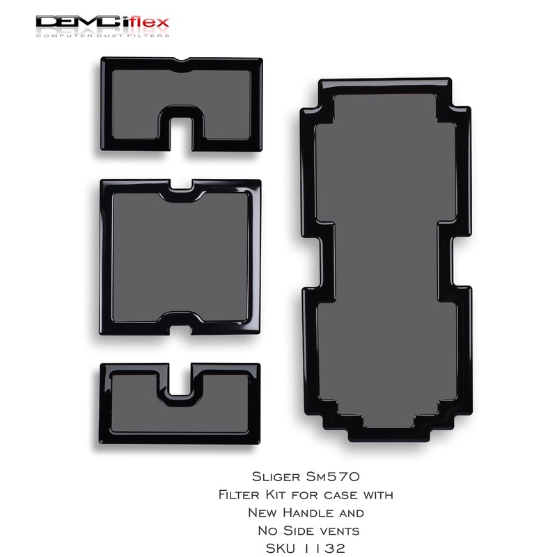 DEMCiflex Magnetic Fan Dust Filter – Sliger SM570 Filter Kit  (Case With New Handle & Non-Vented Side)