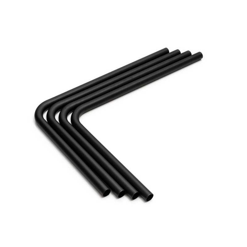 Bitspower Pre-bent 90-Degree Brass Hard Tubing OD14MM Carbon Black  – Length 220x300MM