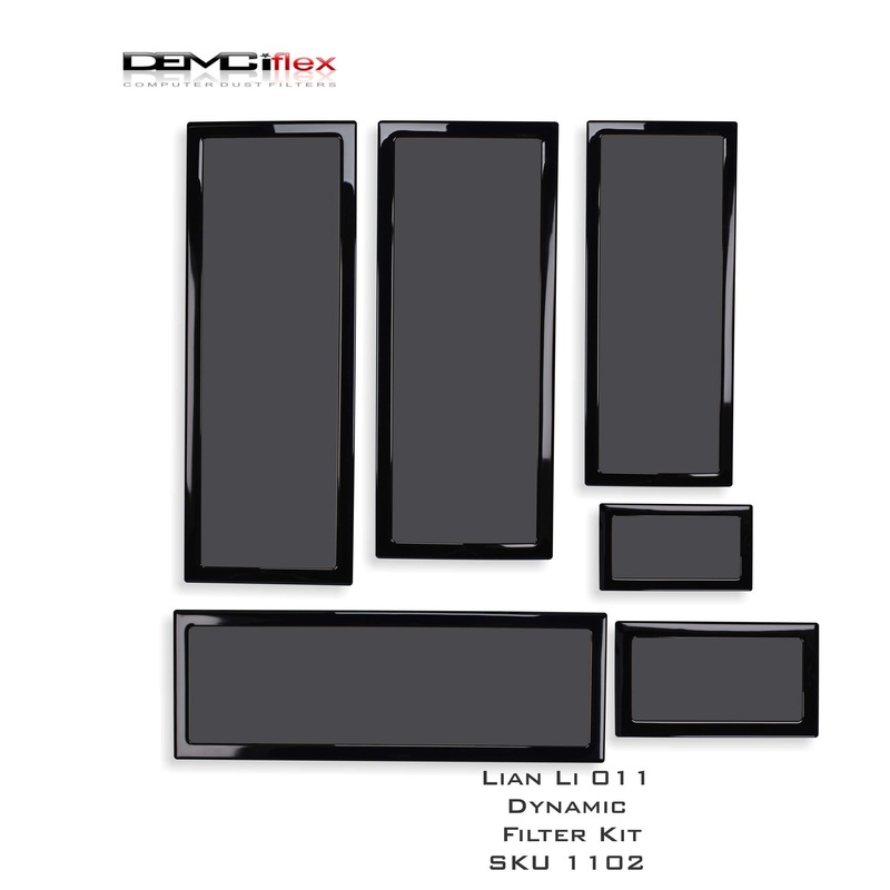 DEMCiflex Magnetic Fan Dust Filter – Lian Li PC011 Dynamic Filter Kit  – 6 Piece Set