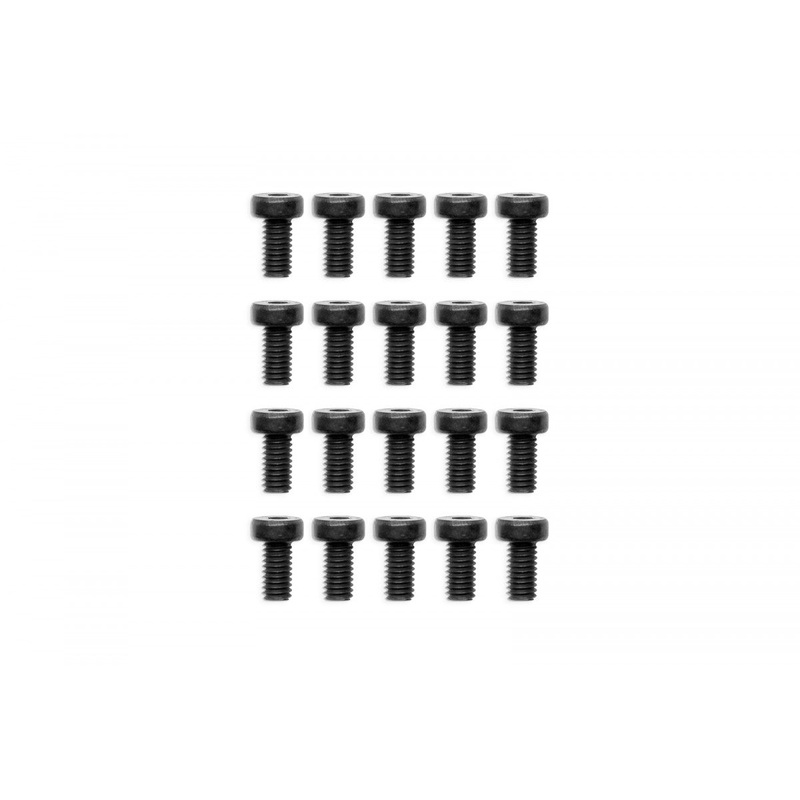 EK-Loop Hex Key Screw Set M4x8mm – Black (20pcs)