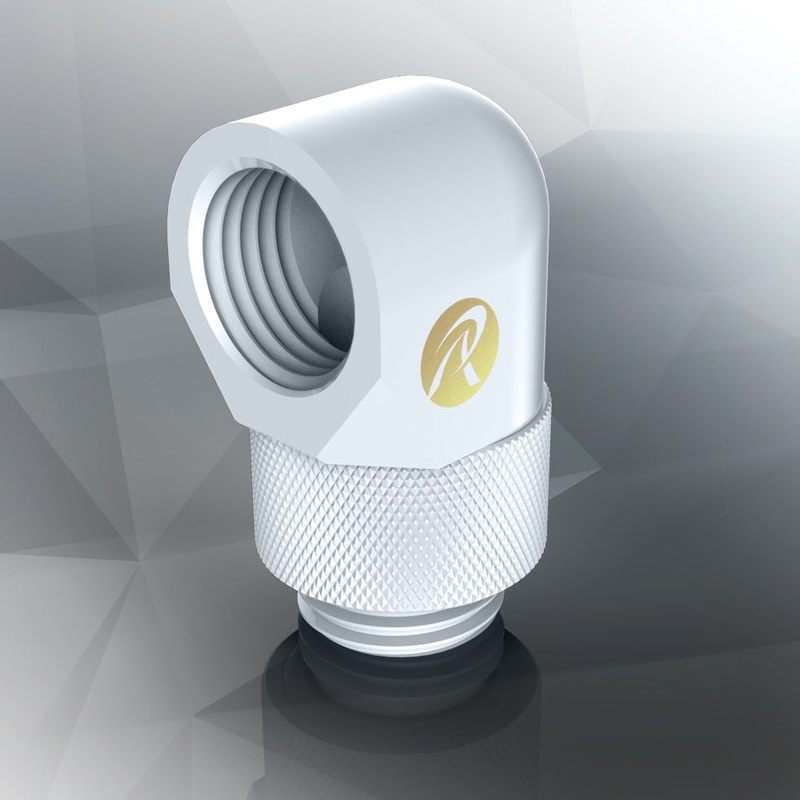Raijintek RAI – G1/4 Fitting MF0906 White 6 PACK (90 degree copper fitting)