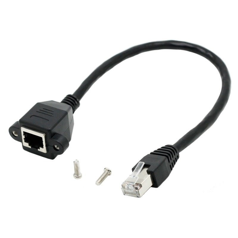 ModDIY 1000M CAT6 RJ45 Ethernet Extension Cable with Panel Mount (200cm)