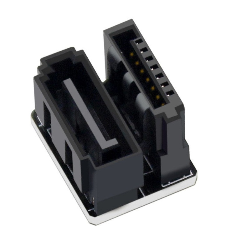 ModDIY SATA 3.0 7 Pin SATA Data 180 Degree Angle U Turn Connector Adapter