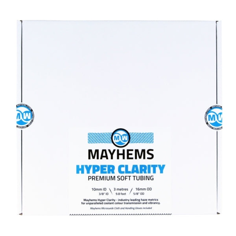 Mayhems – Premium Soft Tubing – Hyper Clarity PVC – High Transparency Version, 10mm (3/8) ID x 16mm (5/8) OD, 3m Length