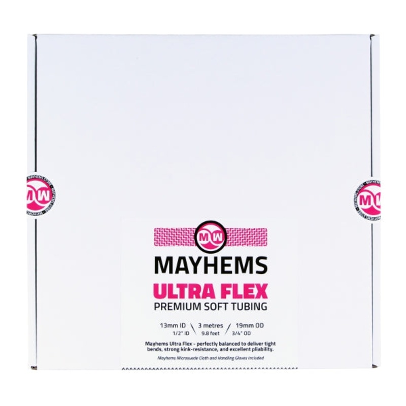 Mayhems – Premium Soft Tubing – Ultra Flex PVC – High Flexibility Version, 13mm (1/2) ID x 19mm (3/4) OD, 3m Length