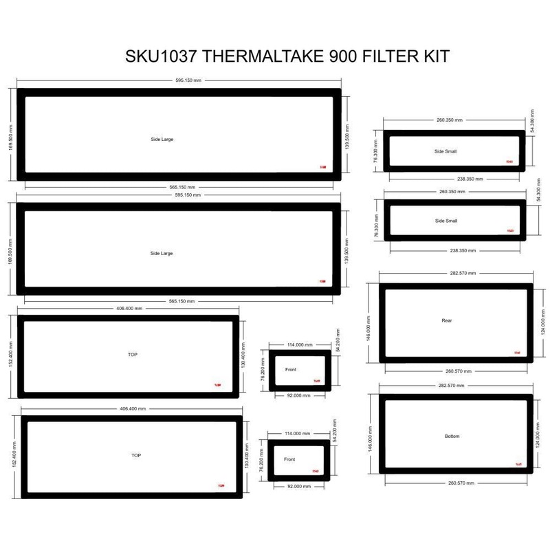 DEMCiflex Magnetic Fan Dust Filter – THERMALTAKE 900 Filter Kit