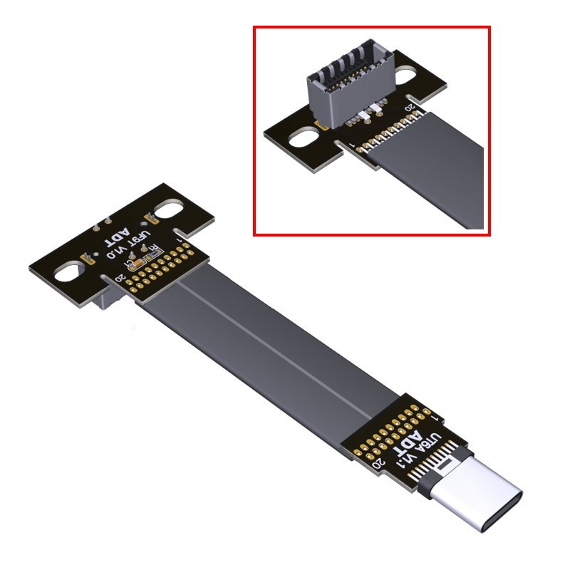 ModDIY USB 3.2 Gen 2×2 20G Type C Male to Type E Female Data Adapter Cable