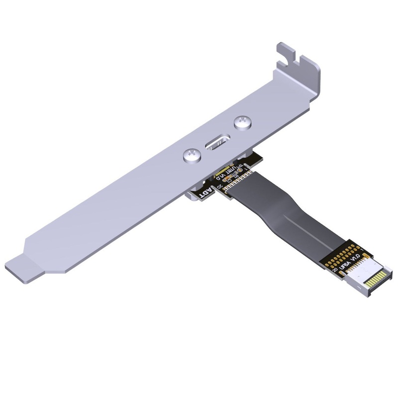 ModDIY USB 3.2 Gen 2×2 20G Type E Male to Type C Female Cable with Slot Cover