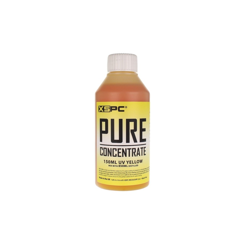 XSPC PURE DISTILLED CONCENTRATE COOLANT 150ML – UV YELLOW