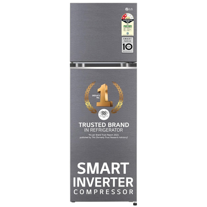 LG GL-N382SDSY 343 L 2 Star Frost-Free Smart Inverter Double Door Refrigerator ( Dazzle Steel, Express Freeze)