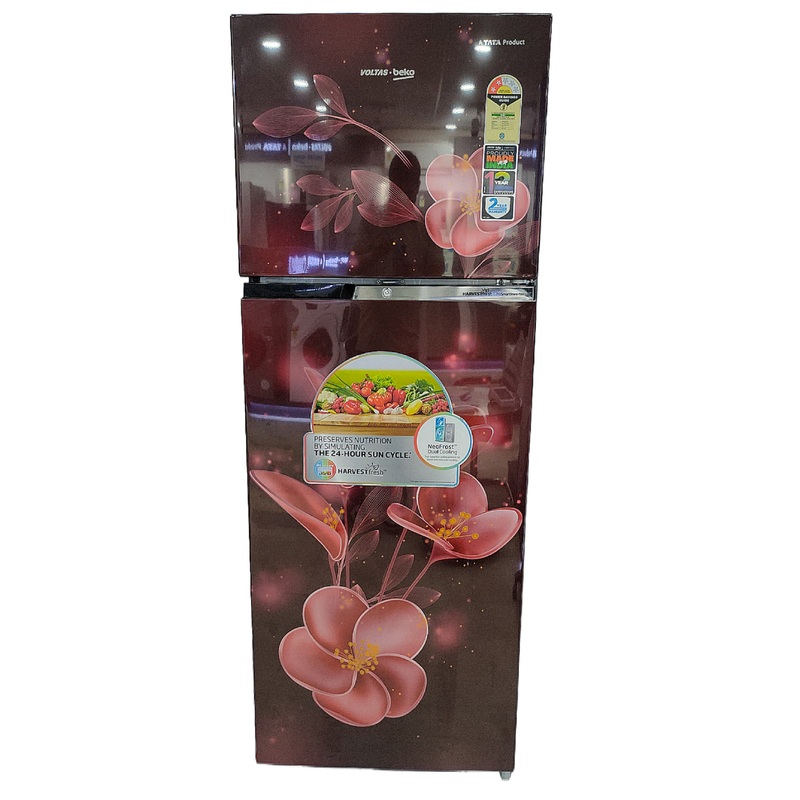 Voltas Beko RFF315D/WPV300RMWD 268L 2 Star Frost Free Double Door Refrigerator Moonlight Wine