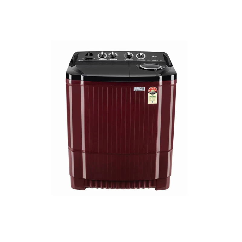 LG P115ASDAZ 11.5Kg Semi Automatic Top Load Washing Machine, Roller Jet Pulsator + Soak, Burgundy