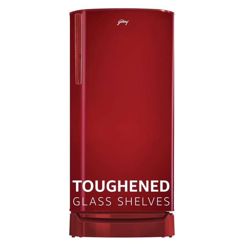 Godrej RD ERIOPLS 205B THF WN RD 180 L 2 Star Farm Fresh Crisper Technology With Jumbo Vegetable Tray Direct Cool Single Door Refrigerator ( Wine Red)
