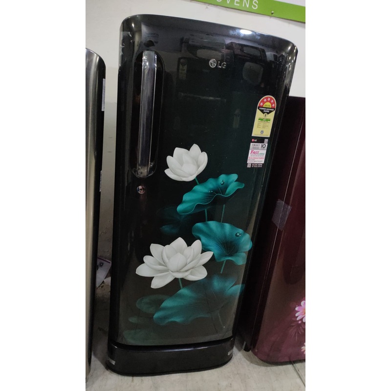 LG GL-D201AELU 185 L 5 Star Inverter Direct-Cool Single Door Refrigerator ( Blue, Base stand with drawer)