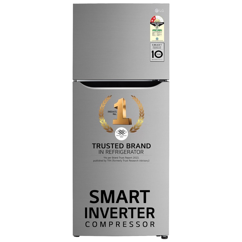 LG GL-N292DPZY 242 L 2 Star Frost-Free Smart Inverter Double Door Refrigerator ( Shiny Steel, Smart Connect & Multi Air Flow)