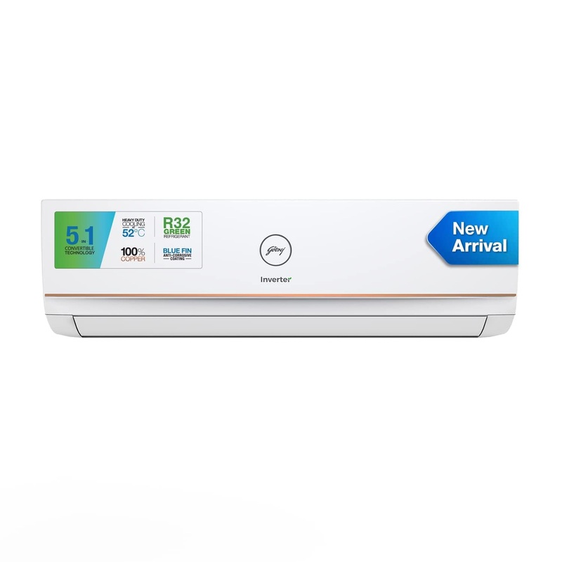 Godrej SIC 18ITC5-WWA 1.5 Ton 5 Star Inverter Split AC Copper, Anti-Dust Filter,  White