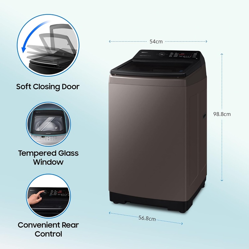 Samsung WA80BG4546BRTL 8 Kg Ecobubble Wi-Fi Inverter Fully-Automatic Top Load Washing Machine ( Rose Brown)