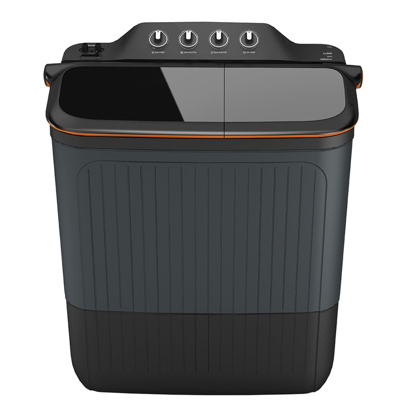 Lloyd GLWMS75AVGEL (7.5 Kg) Semi Automatic Top Load Washing Machine (Black)