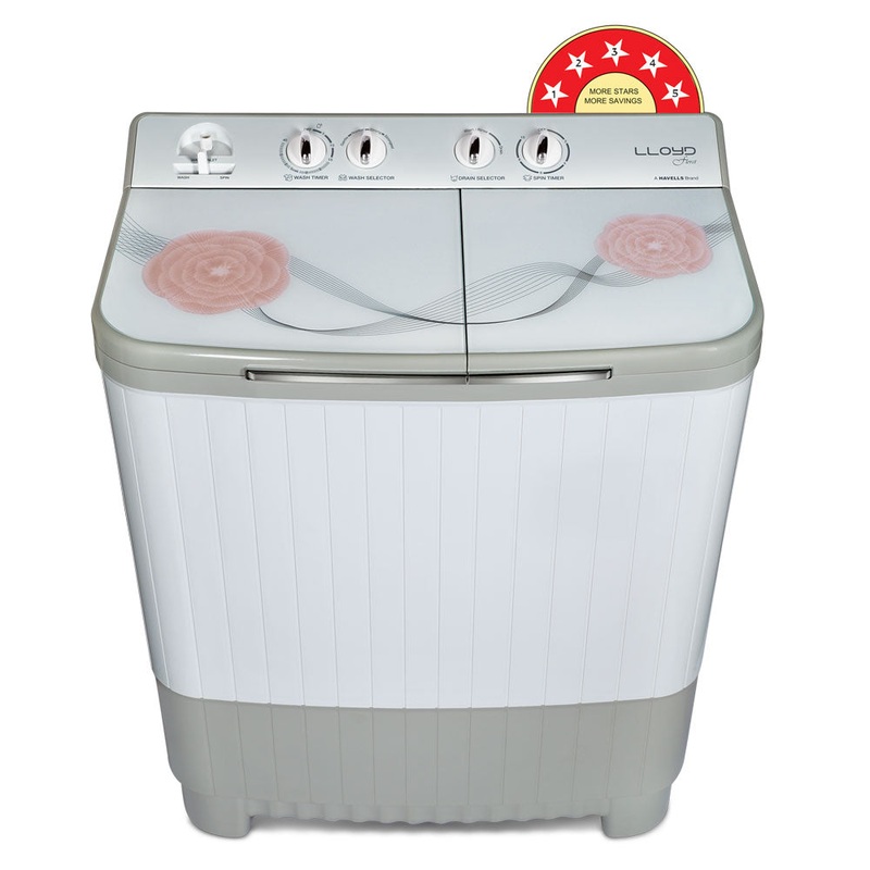 LLoyd Washing Machine 8.0 kg LWMS80HT1 – Light Grey Semi Automatic