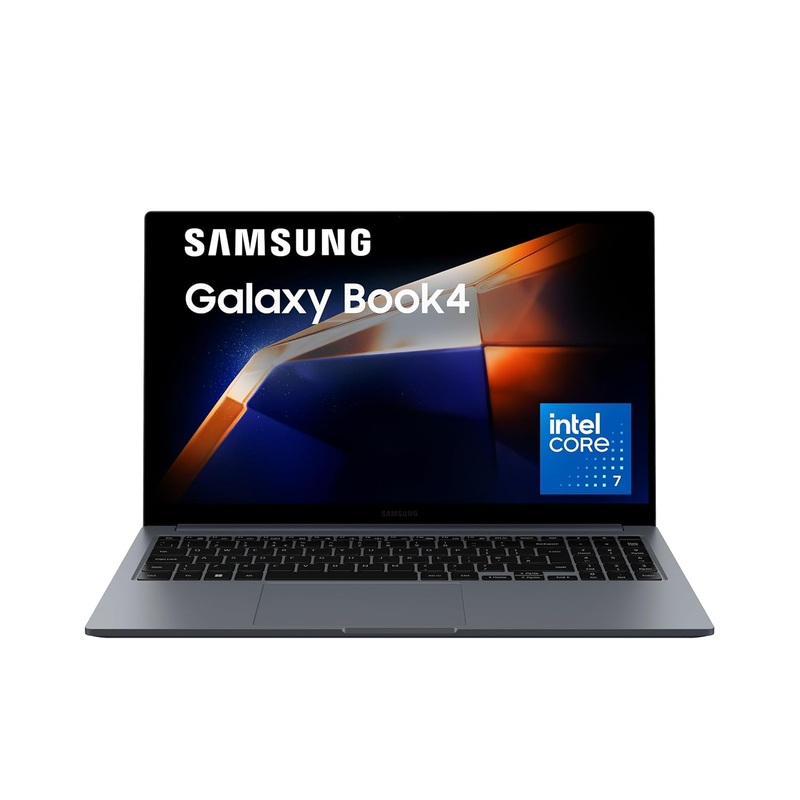 Samsung Galaxy Book4 (Gray, 16GB RAM, 512GB SSD) | 15.6 Full HD Screen | Intel Core 7 150U Processor | Windows 11 Home | MS Office 2021 | Fingerprint Reader | Intel Iris XE Graphics | RJ45 LAN Port