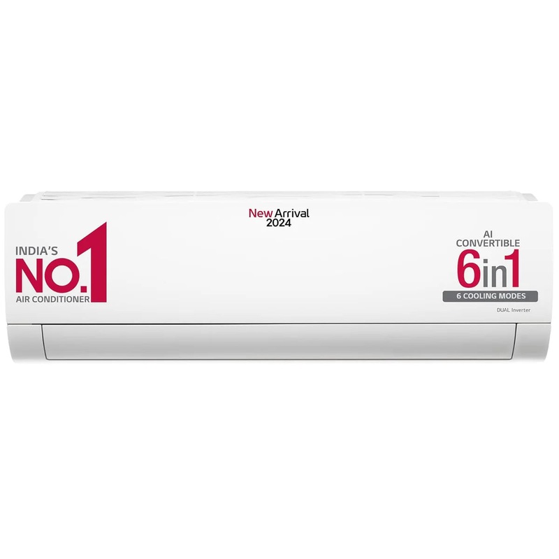 LG US-Q24SNXE 2.0 Ton 3 Star DUAL Inverter Split AC (Copper, AI Convertible 6-in-1 Cooling, 4 Way Swing, HD Filter with Anti-Virus Protection,   White)